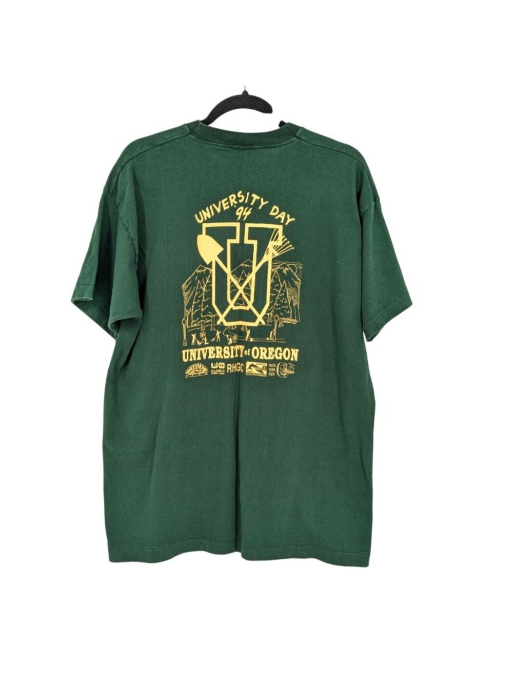 Vintage 1994 University of Oregon Graphic T Shirt 90s Single Stitch USA XLarge